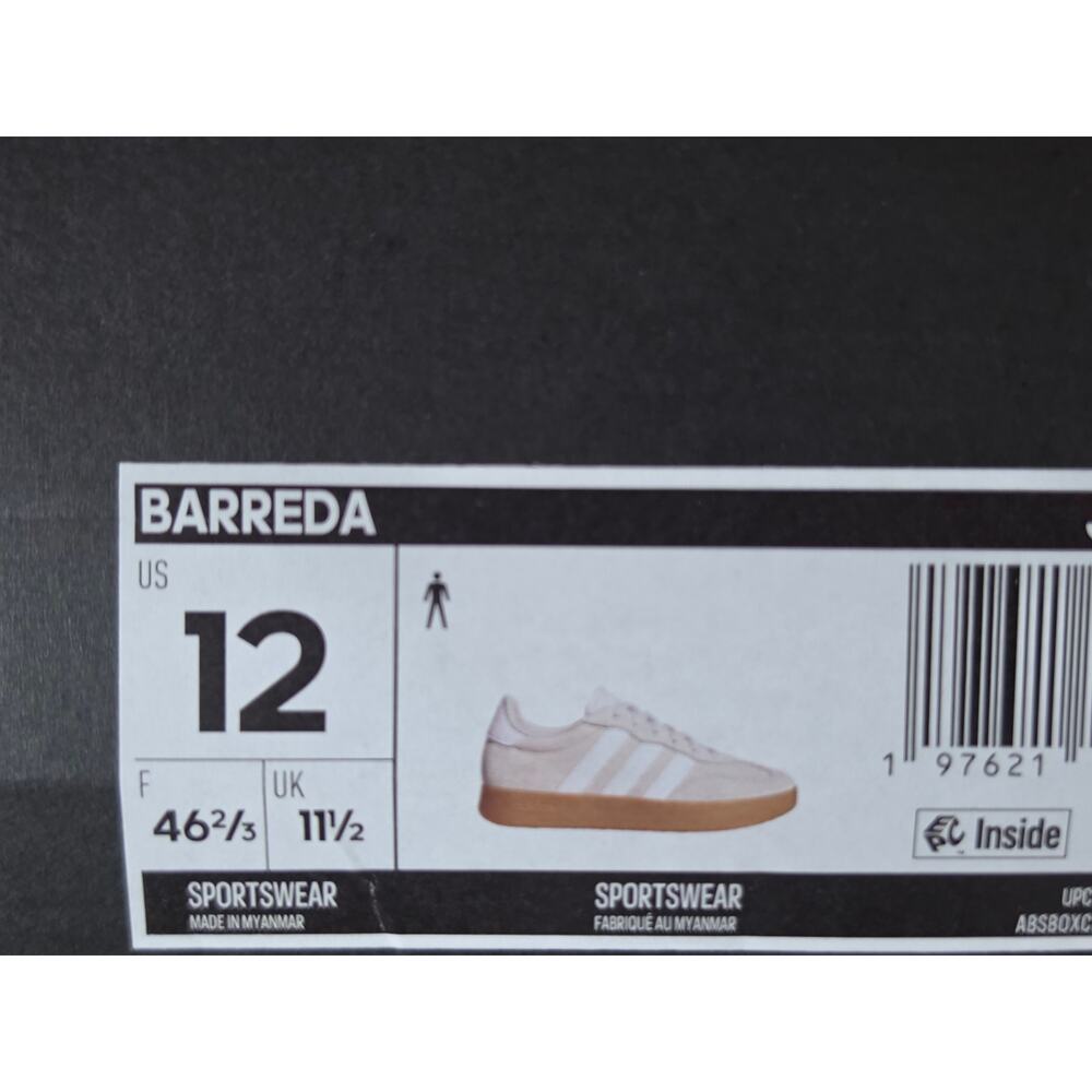 Adidas Barreda Grey White Gum Mens 12 New In Box - Picture 7 of 7